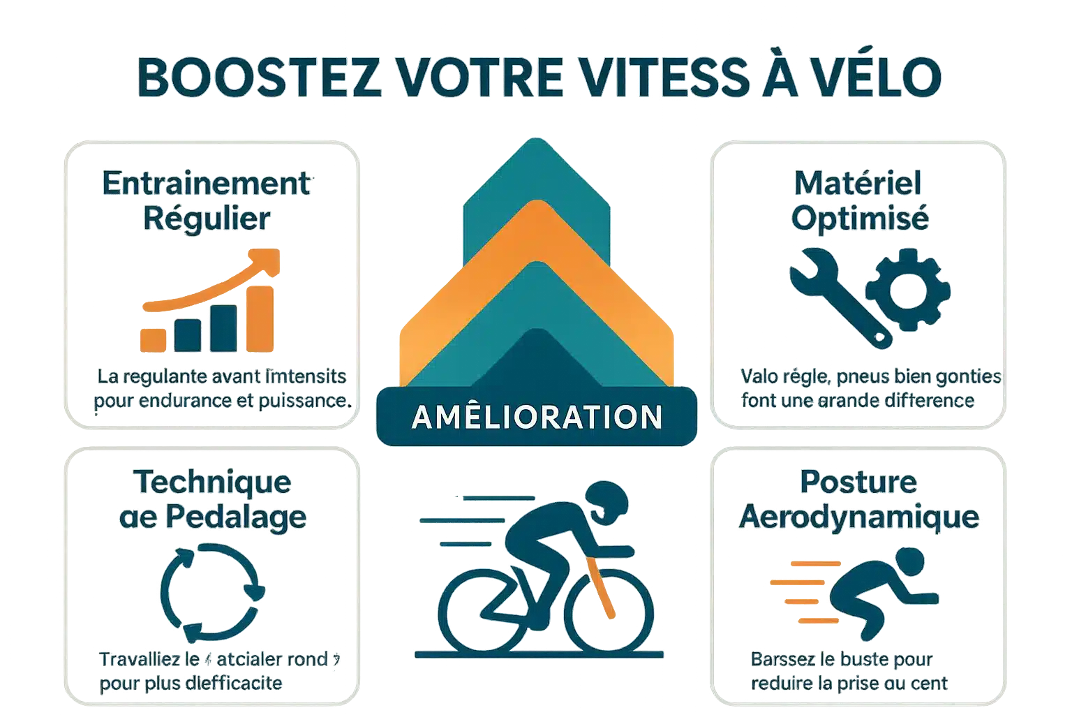 Posture aérodynamique sur un vélo de route