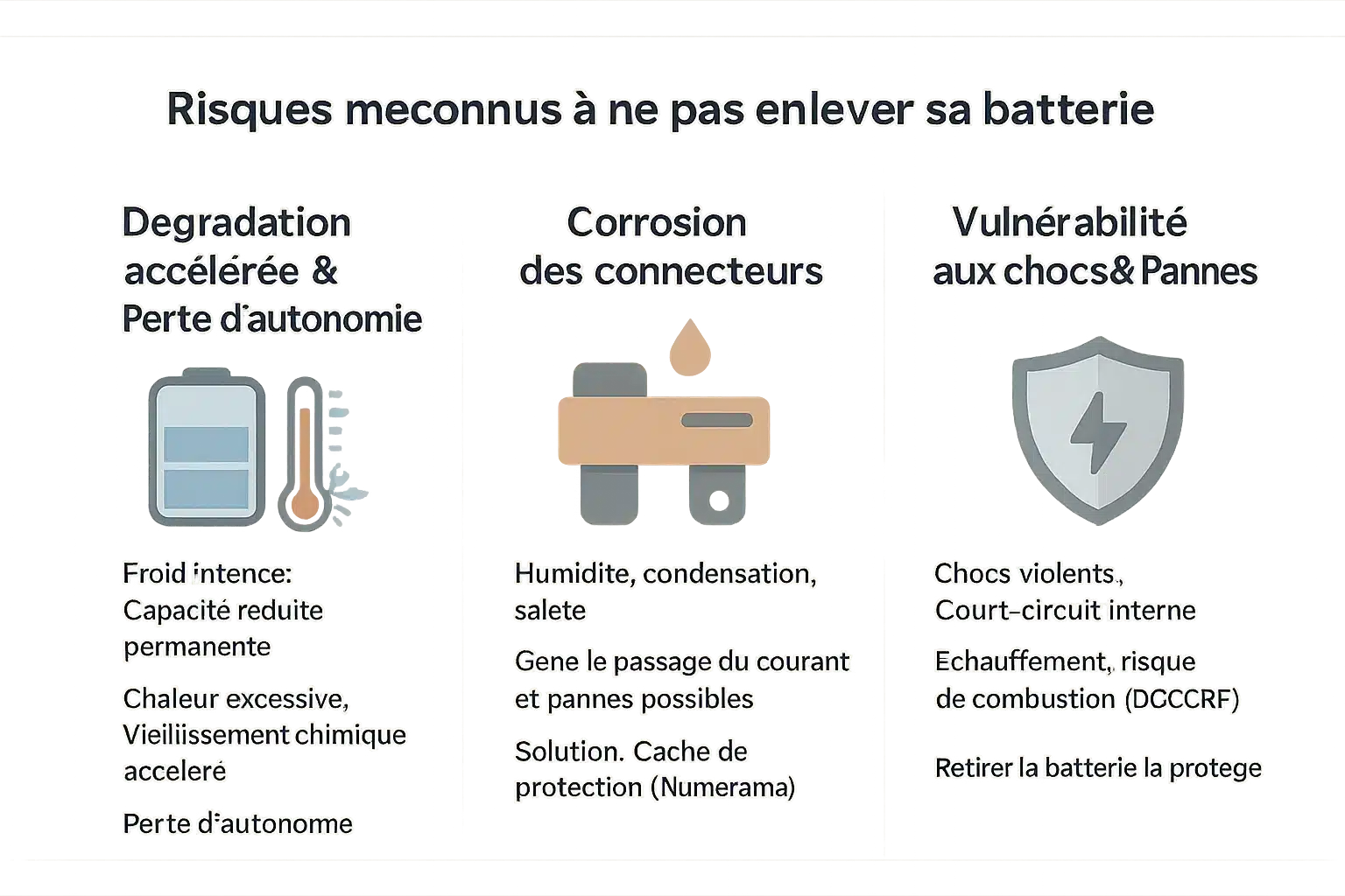 Illustration des risques liés à la batterie d'un vélo électrique