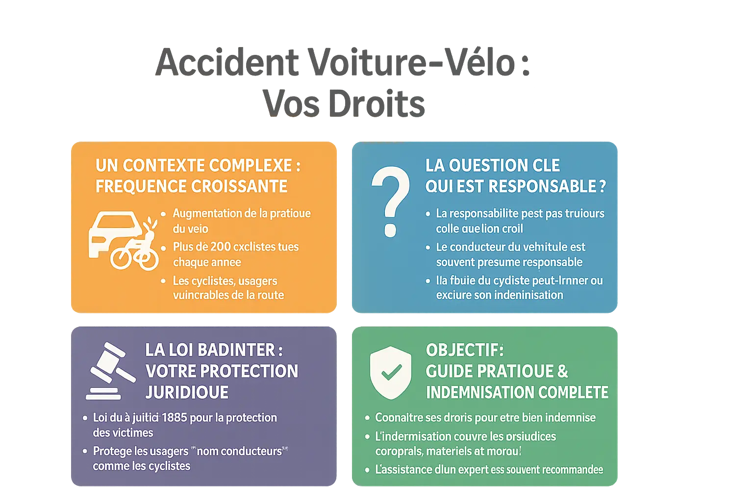 Accident voiture vélo : vos droits