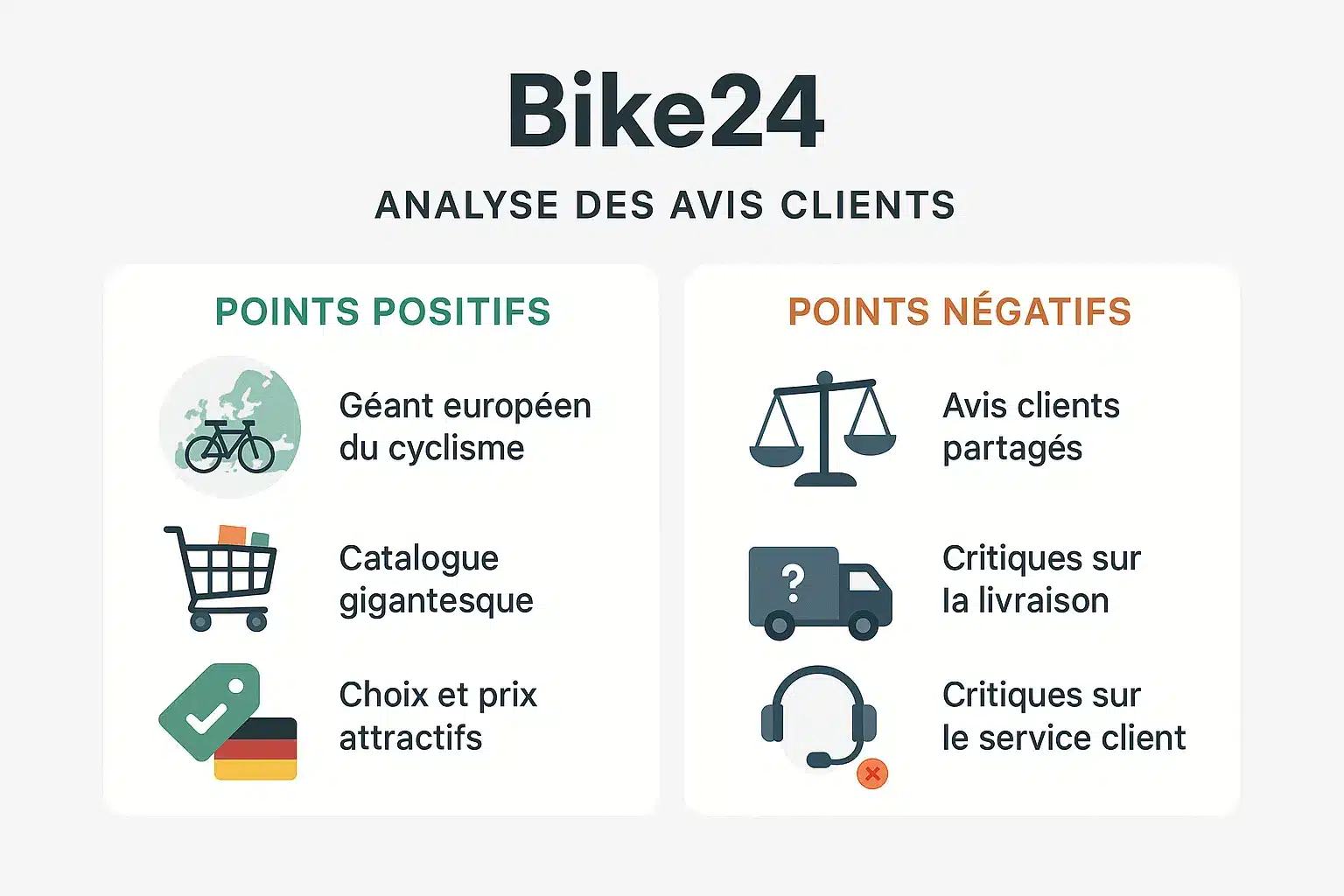 Illustration de vélos et accessoires Bike24