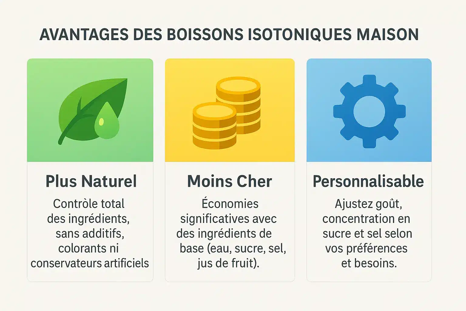 Avantages des boissons isotoniques maison