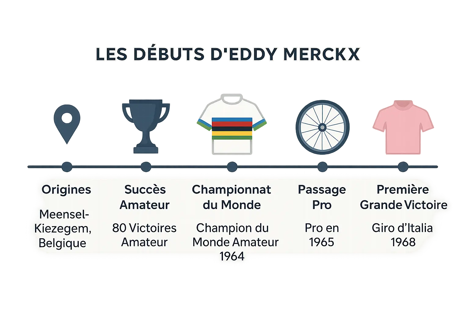 Chronologie des débuts d'Eddy Merckx