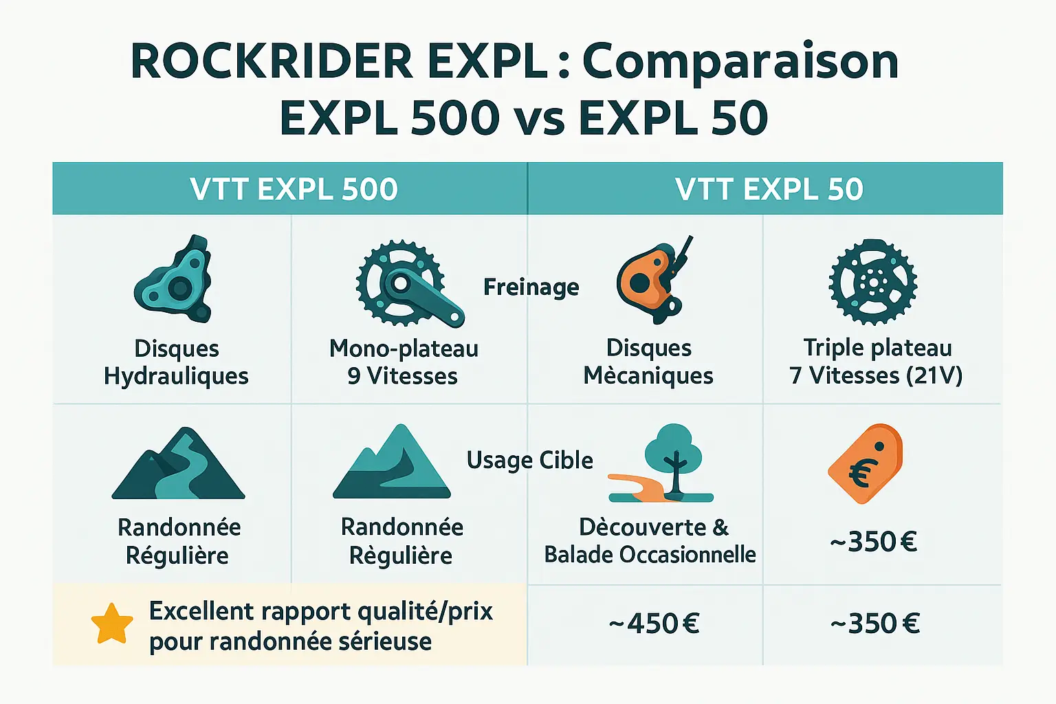 Comparaison visuelle EXPL 500 vs EXPL 50