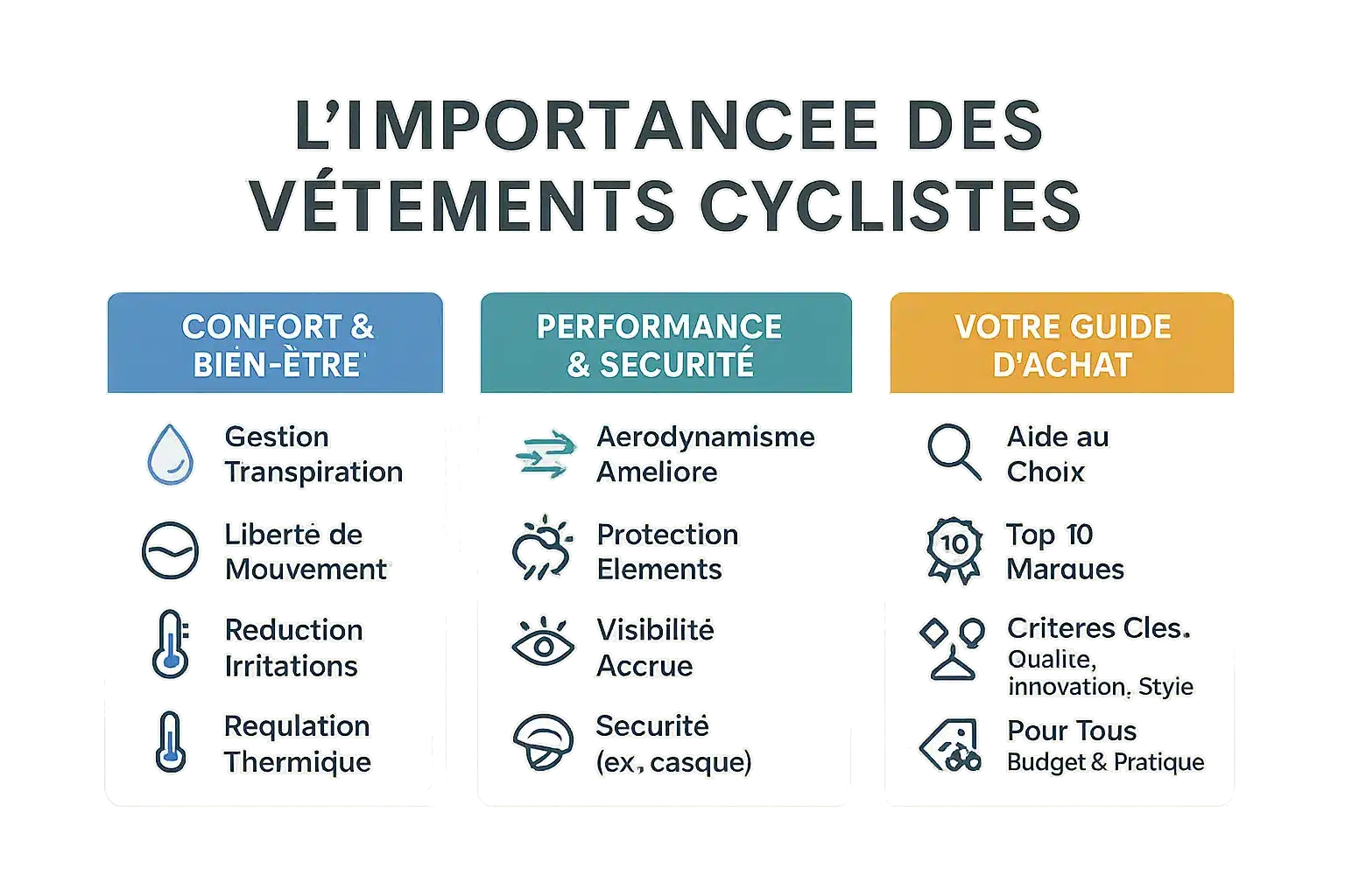 Importance des vêtements cyclistes pour la performance et le confort