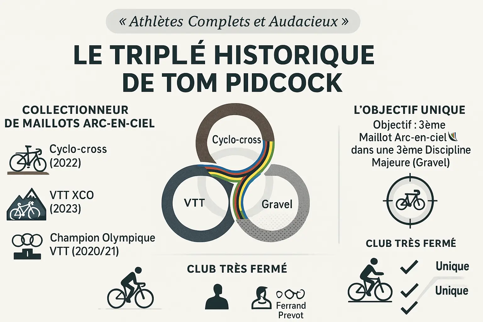 Tom Pidcock en action sur différents terrains