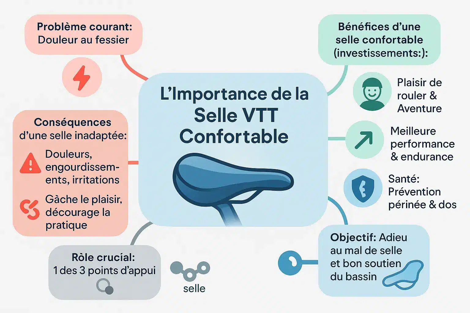 Importance d'une selle VTT confortable