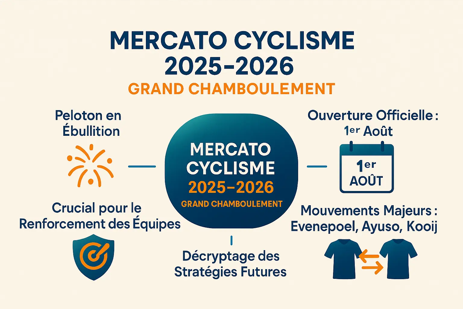 Illustration du mercato cyclisme 2025-2026