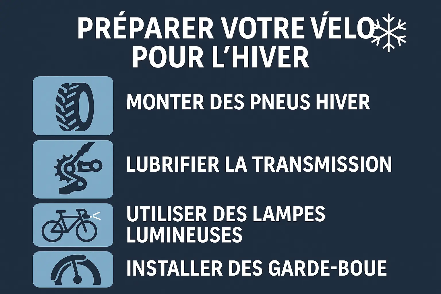 Préparer son vélo pour l'hiver